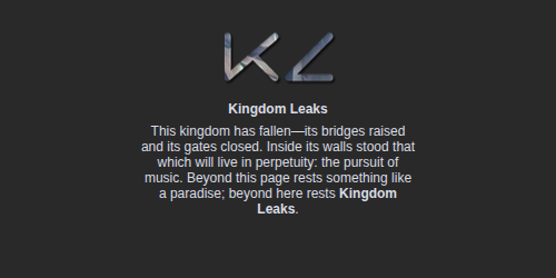 Current Kingdom Leaks memorial landing page